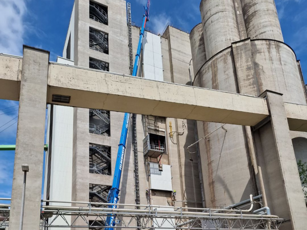 Schalldämmung einer Zementfabrik in Österreich