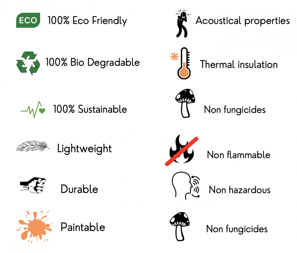 EINFÜHRUNG DES WELTWEIT ERSTEN 100 % NICHT BRENNBAREN UND BIOLOGISCH ABBAUBAREN WÄRME- UND SCHALLDÄMMUNGSMATERIALS