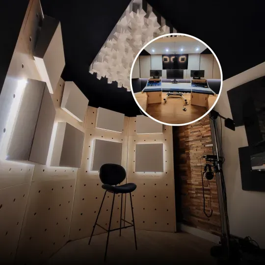 Akustische Behandlung eines Aufnahmestudios in Paris