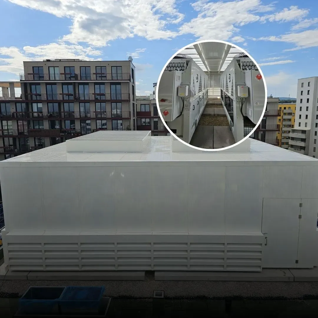 Schallschutzgehäuse für Dachkühler bei Fabrik1230